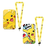 2Pcs Anime Badge Holder- Lanyard with Hard Card Case, Neck Strap with ID Badge Holder for Offices, Keys, Credit Card, Wallet,Bus Card